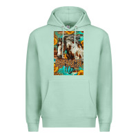 Seafoam Western Ranch Life Mustang Horse Premium Hoodie - LillyAllenDesigns