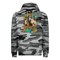 Slate Camo Western Ranch Life Mustang Horse Premium Hoodie - LillyAllenDesigns