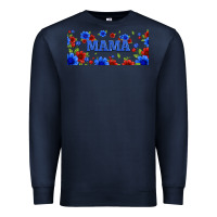 Navy floral american mama 16oz libbey cup Premium Sweatshirt - HRA Design Shop