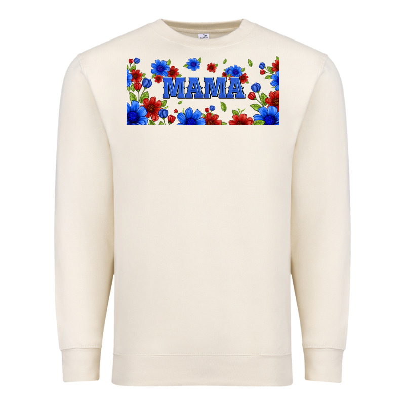 Floral American Mama 16oz Libbey Cup Premium Sweatshirt by HRA Design Shop | Teevron