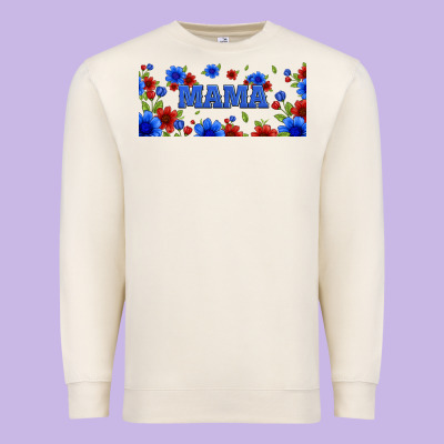 Floral American Mama 16oz Libbey Cup Premium Sweatshirt Designed By Hra Design Shop