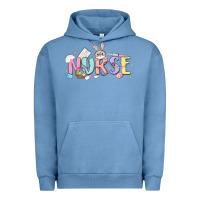 Pigment Pebble Blue easter nurse Urban Hoodie - MaliasSmallBusiness