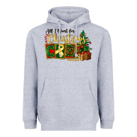 Heather Grey all i want for christmas is cure childhood cancer Heavyweight Hoodie - FaDigitalArtStudio