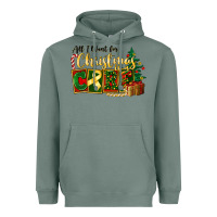 Sage all i want for christmas is cure childhood cancer Heavyweight Hoodie - FaDigitalArtStudio