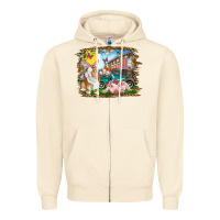 Sandshell Easter Farm Bunny And Pig Zipper Hoodie - RanaPortraitStore