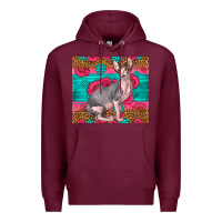 Burgundy Pink Glitter And Roses Sphynx Cat Premium Hoodie - LillyAllenDesigns