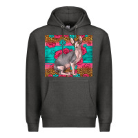 Charcoal Heather Pink Glitter And Roses Sphynx Cat Premium Hoodie - LillyAllenDesigns