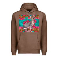 Chestnut Pink Glitter And Roses Sphynx Cat Premium Hoodie - LillyAllenDesigns