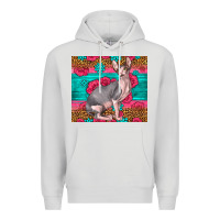 Dove Grey Pink Glitter And Roses Sphynx Cat Premium Hoodie - LillyAllenDesigns