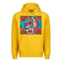 Lemon Pink Glitter And Roses Sphynx Cat Premium Hoodie - LillyAllenDesigns