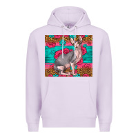 Lilac Pink Glitter And Roses Sphynx Cat Premium Hoodie - LillyAllenDesigns