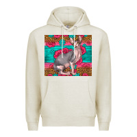 Oatmeal Heather Pink Glitter And Roses Sphynx Cat Premium Hoodie - LillyAllenDesigns