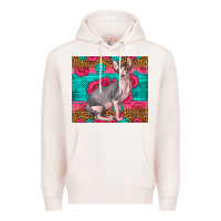 Pale Pink Pink Glitter And Roses Sphynx Cat Premium Hoodie - LillyAllenDesigns