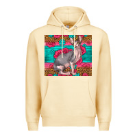 Pina Colada Pink Glitter And Roses Sphynx Cat Premium Hoodie - LillyAllenDesigns