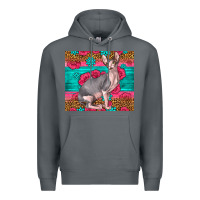Rock Pink Glitter And Roses Sphynx Cat Premium Hoodie - LillyAllenDesigns