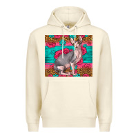 Sandshell Pink Glitter And Roses Sphynx Cat Premium Hoodie - LillyAllenDesigns