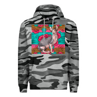 Slate Camo Pink Glitter And Roses Sphynx Cat Premium Hoodie - LillyAllenDesigns