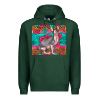 Sports Green Pink Glitter And Roses Sphynx Cat Premium Hoodie - LillyAllenDesigns