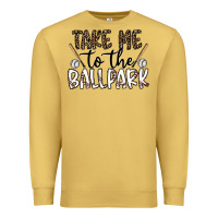 Antique Gold take me to the ballpark Premium Sweatshirt - CowhideDigitalArt