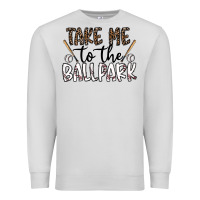 Dove Grey take me to the ballpark Premium Sweatshirt - CowhideDigitalArt