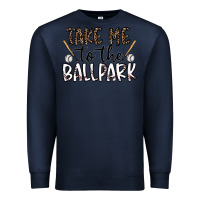 Navy take me to the ballpark Premium Sweatshirt - CowhideDigitalArt