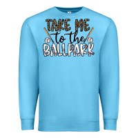 Ocean Blue take me to the ballpark Premium Sweatshirt - CowhideDigitalArt