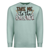 Seafoam take me to the ballpark Premium Sweatshirt - CowhideDigitalArt