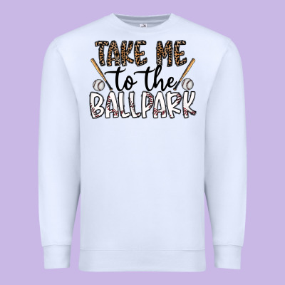 Take Me To The Ballpark Premium Sweatshirt Designed By Cowhidedigitalart