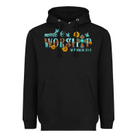Black made to worship with sunflowers Heavyweight Hoodie - HRA Design Shop