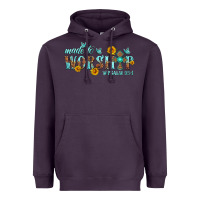 Plum made to worship with sunflowers Heavyweight Hoodie - HRA Design Shop