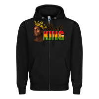 Black afro man black king Zipper Hoodie - texasbilliewilder