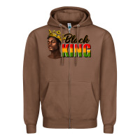 Chestnut afro man black king Zipper Hoodie - texasbilliewilder