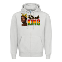 Dove Grey afro man black king Zipper Hoodie - texasbilliewilder