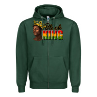 Sports Green afro man black king Zipper Hoodie - texasbilliewilder