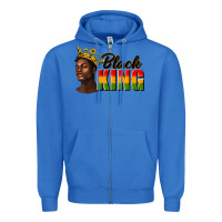 True Royal afro man black king Zipper Hoodie - texasbilliewilder