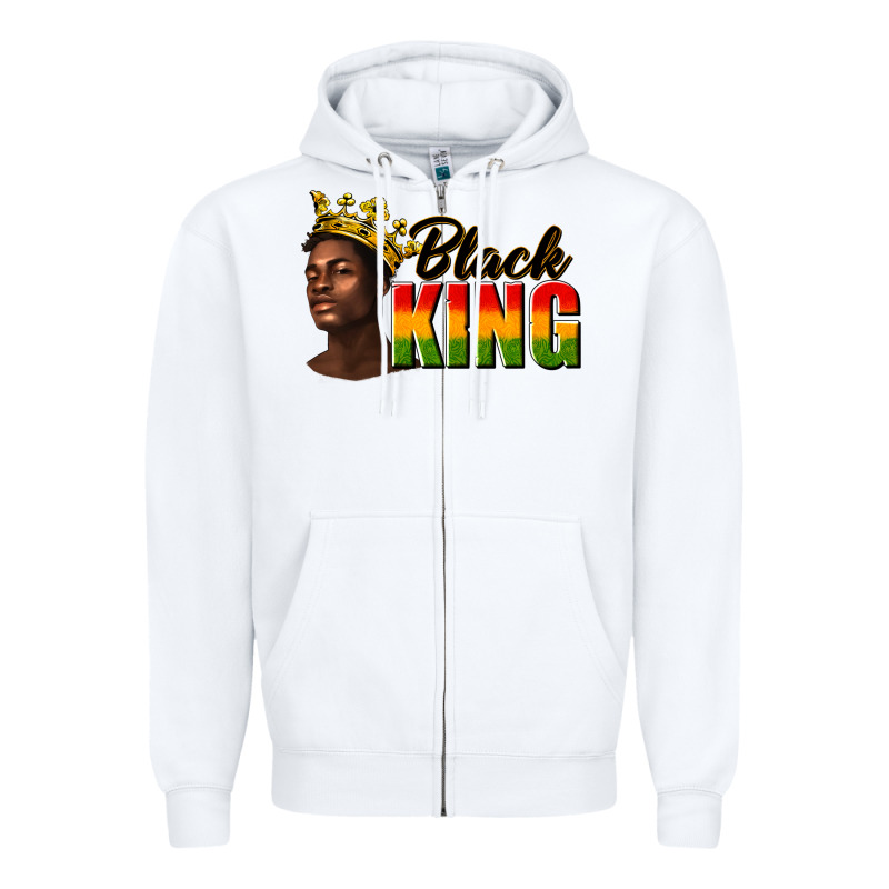 Afro Man Black King Zipper Hoodie by texasbilliewilder | Teevron