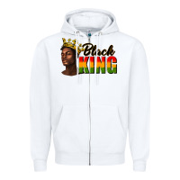 White afro man black king Zipper Hoodie - texasbilliewilder