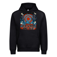 Black dream' in red white and blue Urban Hoodie - MaliasSmallBusiness