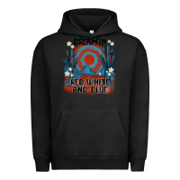 Pigment Black dream' in red white and blue Urban Hoodie - MaliasSmallBusiness