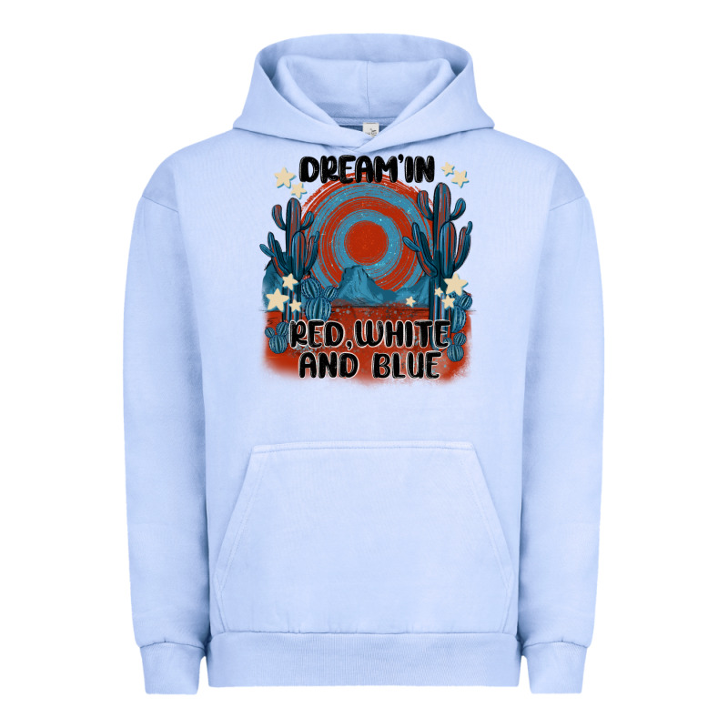 Dream' In Red White And Blue Urban Hoodie by MaliasSmallBusiness | Teevron