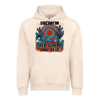 Sandshell dream' in red white and blue Urban Hoodie - MaliasSmallBusiness