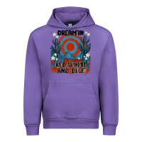 Tulip dream' in red white and blue Urban Hoodie - MaliasSmallBusiness