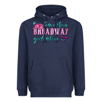 Navy leave them broadway girls alone Heavyweight Hoodie - HRA Design Shop