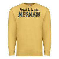 Antique Gold blessed meemaw Premium Sweatshirt - CowhideDigitalArt