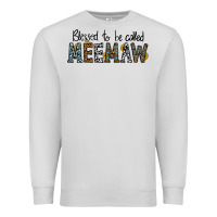 Dove Grey blessed meemaw Premium Sweatshirt - CowhideDigitalArt