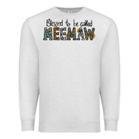 Oatmeal Heather blessed meemaw Premium Sweatshirt - CowhideDigitalArt