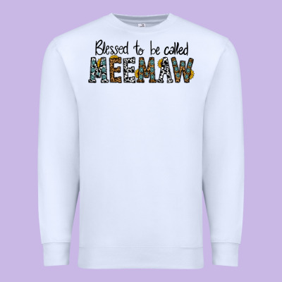 Blessed Meemaw Premium Sweatshirt Designed By Cowhidedigitalart