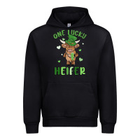 Black one lucky heifer Urban Hoodie - MaliasSmallBusiness