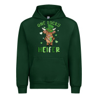 Forest Green one lucky heifer Urban Hoodie - MaliasSmallBusiness
