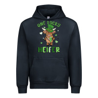 Navy one lucky heifer Urban Hoodie - MaliasSmallBusiness